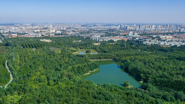 航拍青州植物园