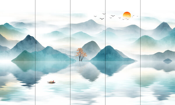 新中式山水画