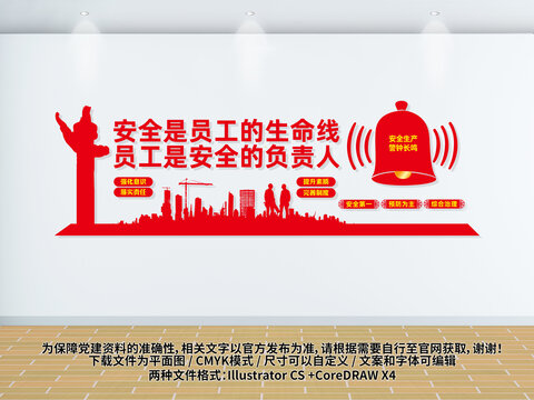 企业工厂安全生产标语文化墙