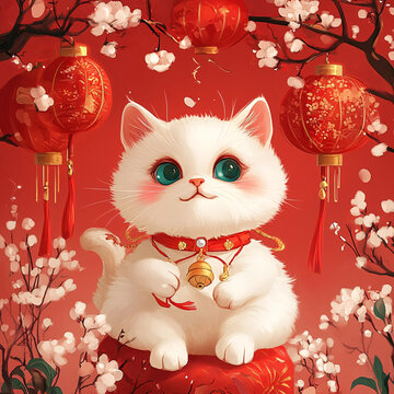 喵星人猫咪喜庆中国风