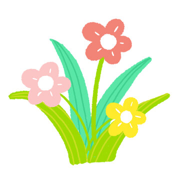 可爱花朵卡通手绘插画动图