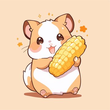 松鼠吃玉米