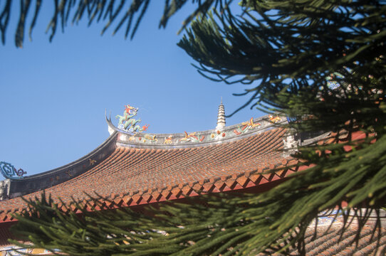 闽南建筑崇福寺屋顶