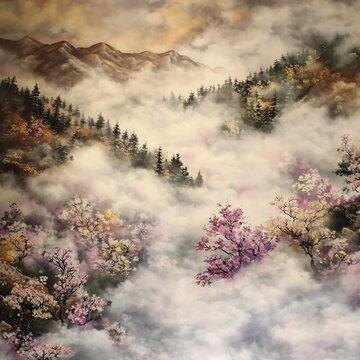 云海壁画