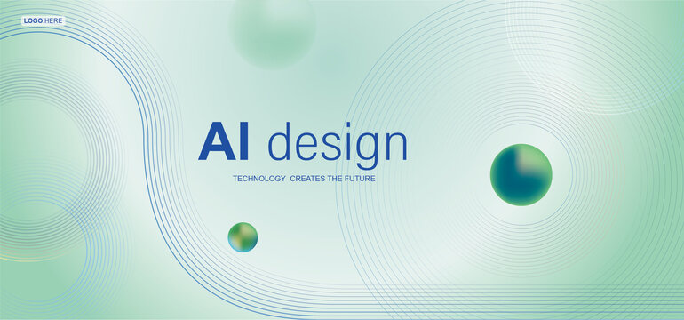 绿色线条背景banner