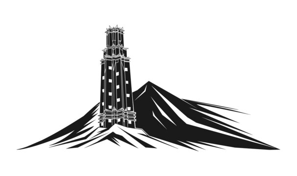 古羌国建筑线稿