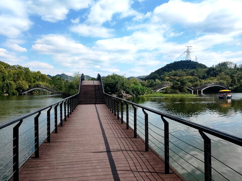 湿地公园水上观光栈道