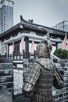 江苏省宿迁项王故里景区的古建筑