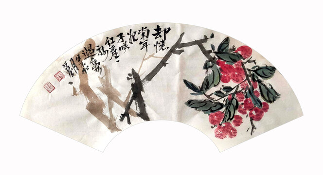 写意荔枝装饰画