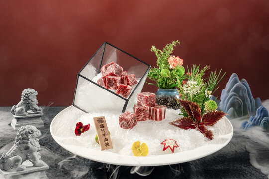 雪花牛肉粒
