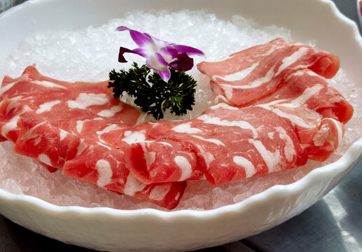 羊肉卷火锅菜品老北京涮羊肉