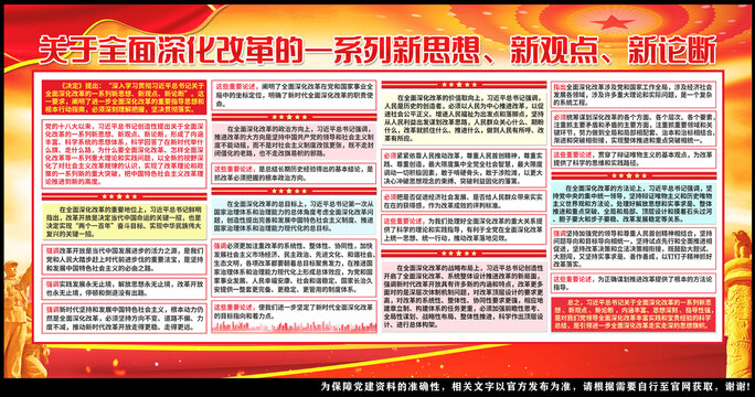 关于全面深化改革的一系列新思想