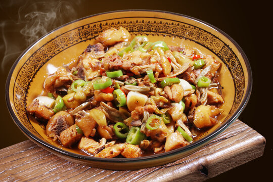 小炒茶油鸡
