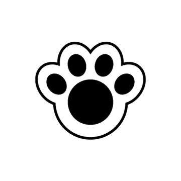 黑色猫爪印
