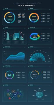 可视化图表sketch素材