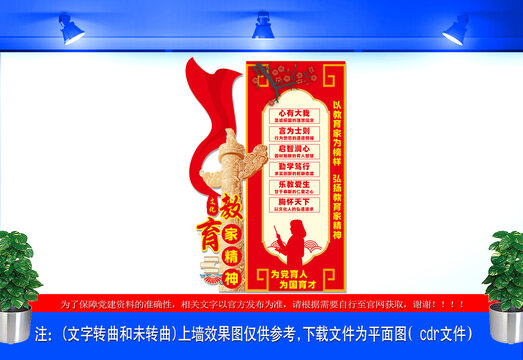 竖版教育家精神文化墙