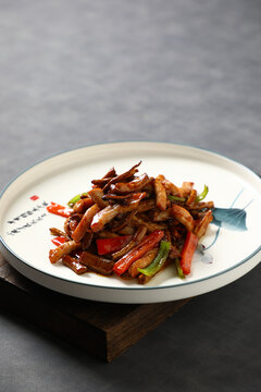 鲜茶树菇爆爽肉