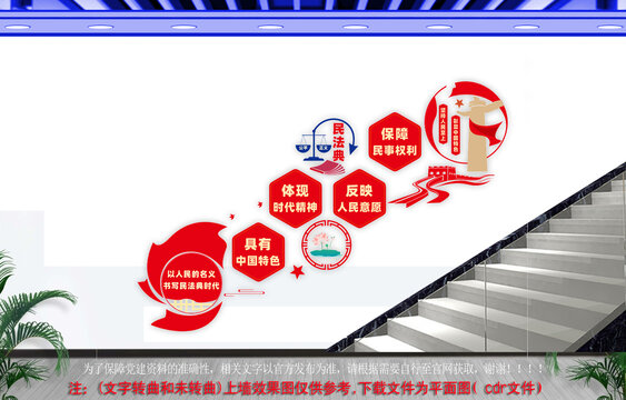 民法典时代楼梯文化墙