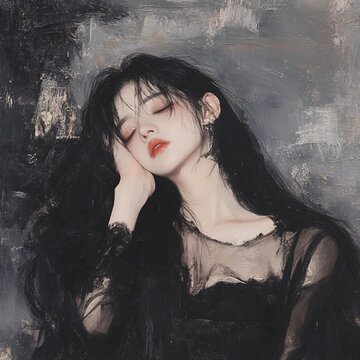 睡梦中的少女