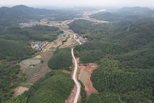 农村航拍公路