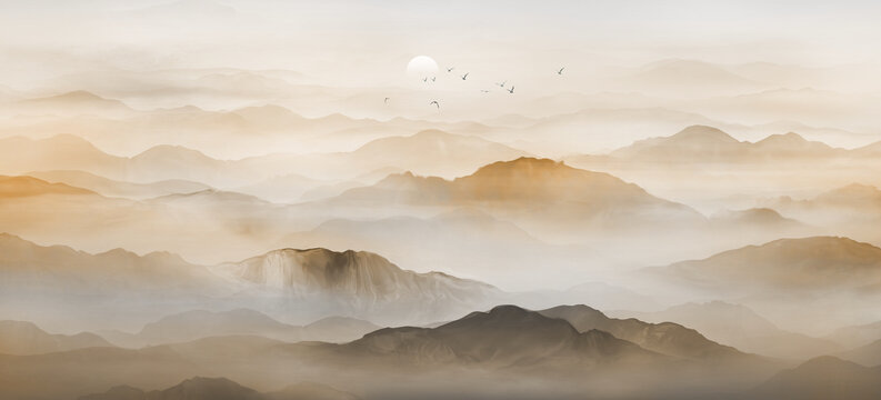 新中式山水画