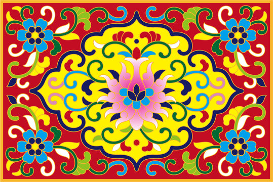 宝相莲纹景泰蓝缠枝莲纹