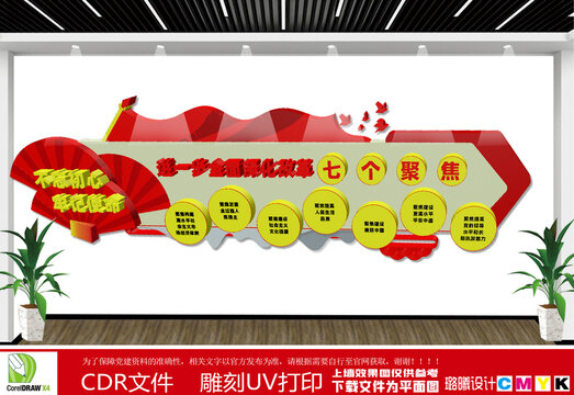七个聚焦文化墙