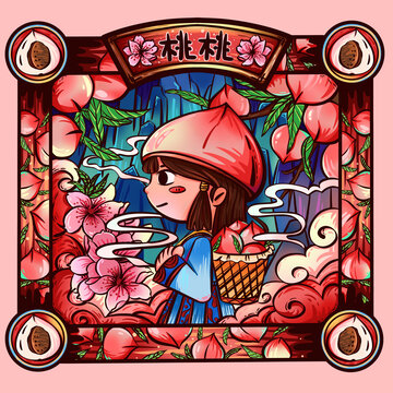 桃子国潮包装设计