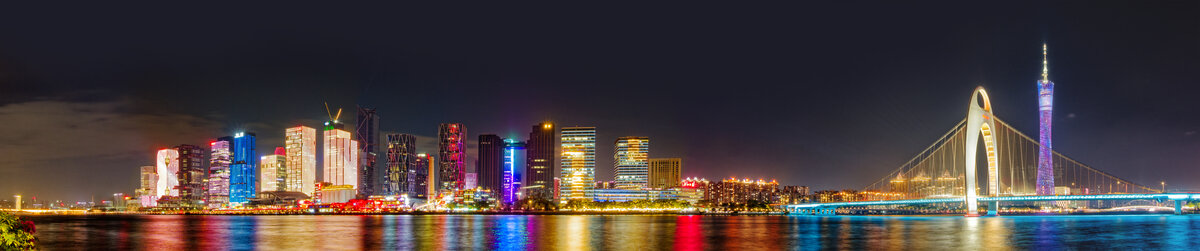 广州夜景CBD城市天际线