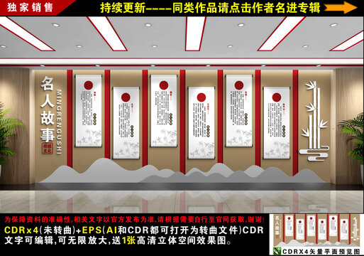 名人故事文化墙