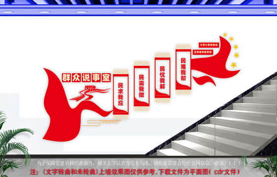 群众说事室楼梯文化墙
