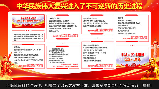 建国75周年讲话