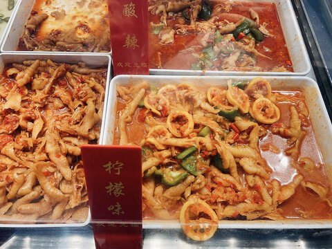 柠檬味无骨鸡爪柠檬片