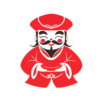 春节新年财神爷卡通元素素材喜庆