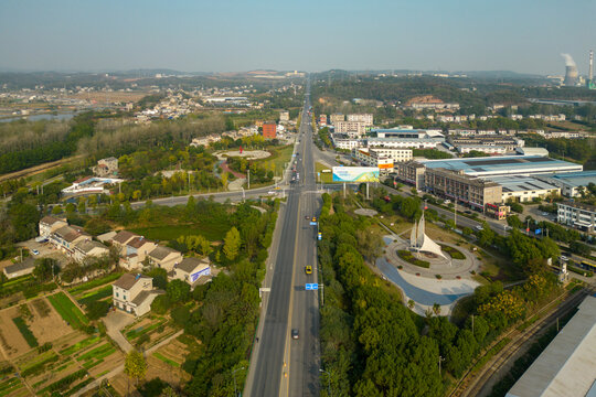 城市公路航拍