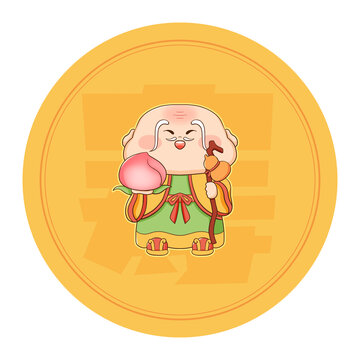 寿神插画