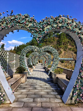 四川威远连界船石湖花门