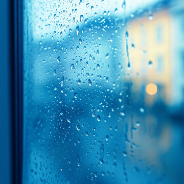 雨水窗户风景