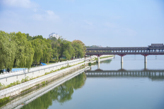吉安市白鹭洲书院廊桥