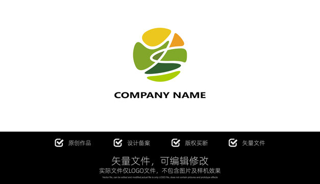 LOGO标志板块农业几何图形商标设计