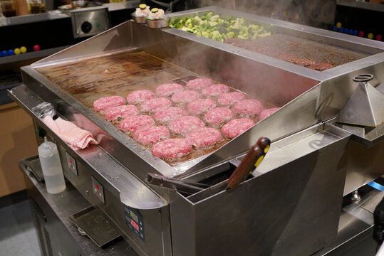 美式汉堡肉街头汉堡小吃摊