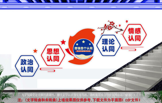 四个认同楼道文化墙