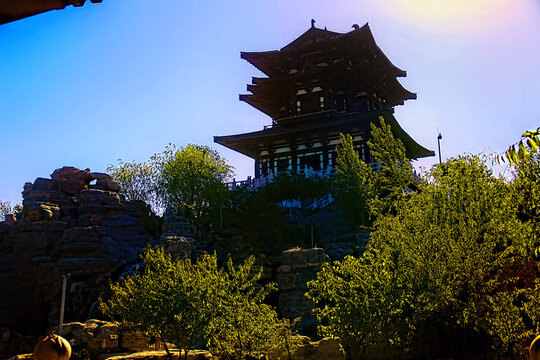 唐山南湖公园龙山阁