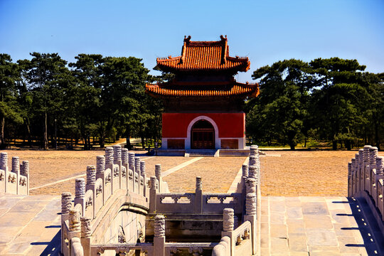 清东陵景陵碑亭金水桥