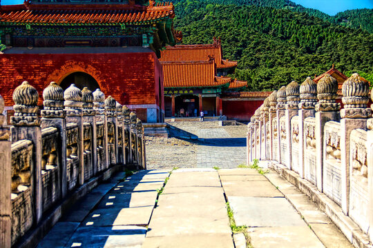 清东陵景陵碑楼金水桥
