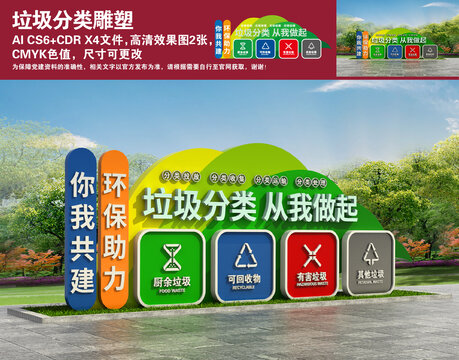 垃圾分类雕塑