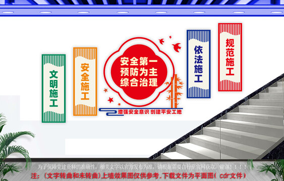 安全生产楼梯文化墙