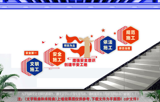 安全生产楼梯文化墙