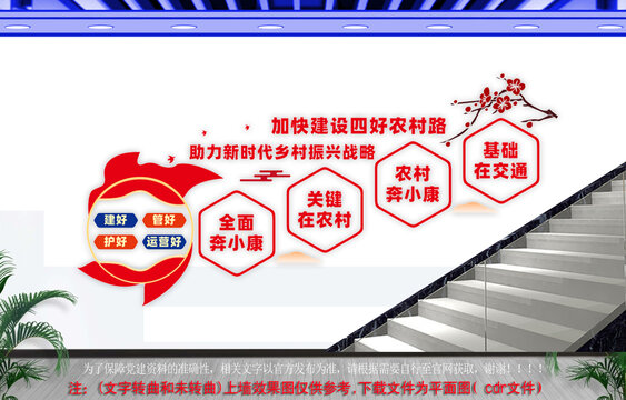 四好农村路楼梯文化墙
