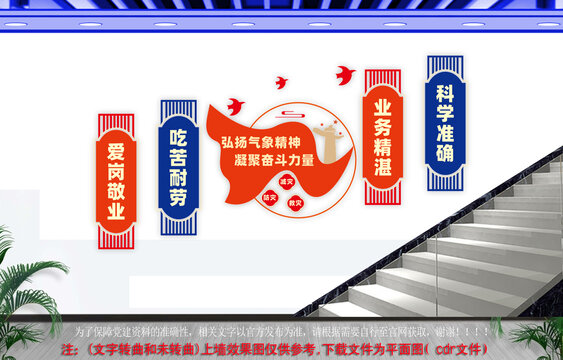 气象局标语楼梯文化墙